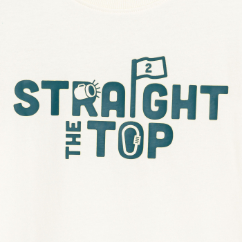 تيشيرت مزين برسالة بأكمام...